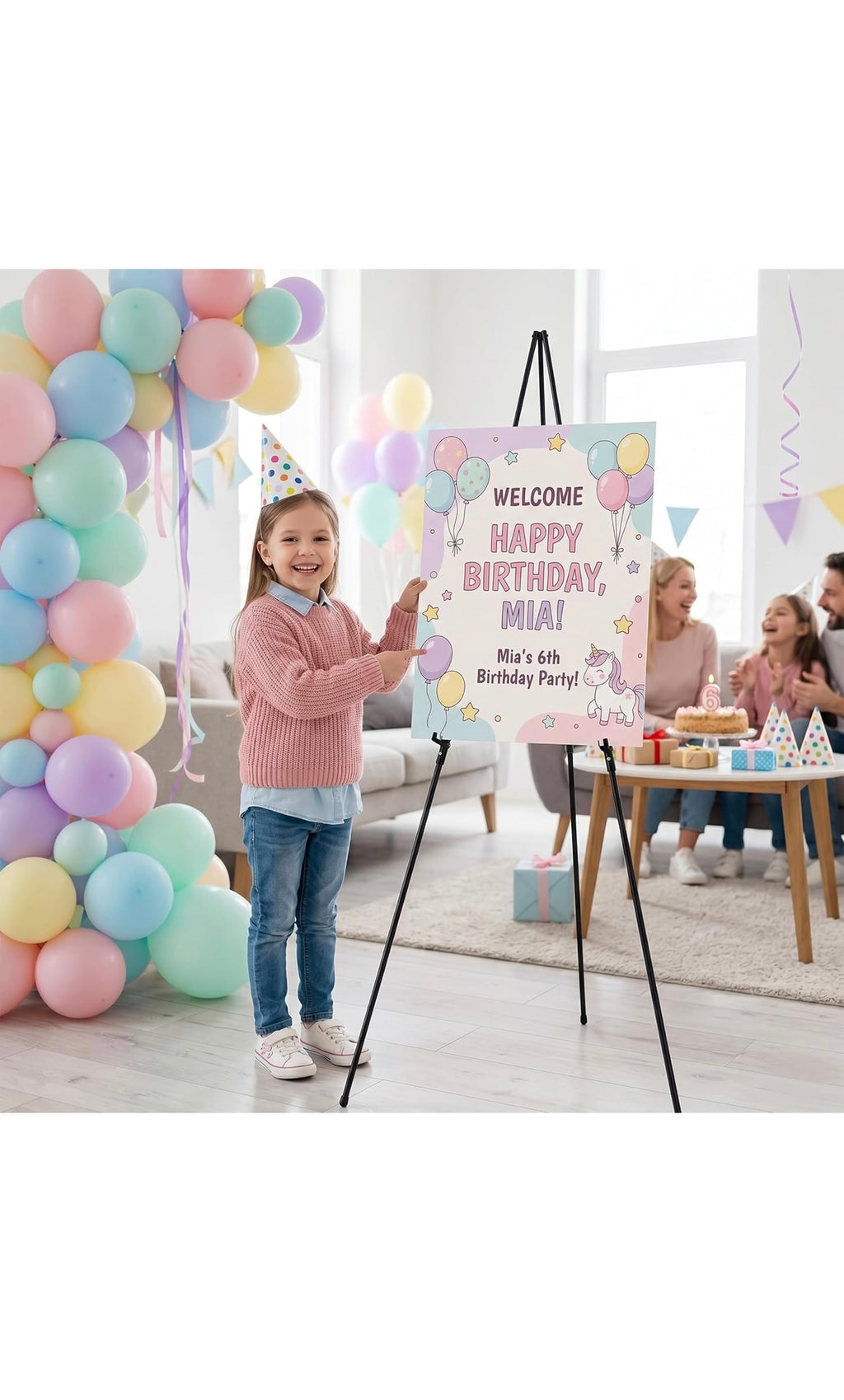 Black easel stands for sign 8 pack