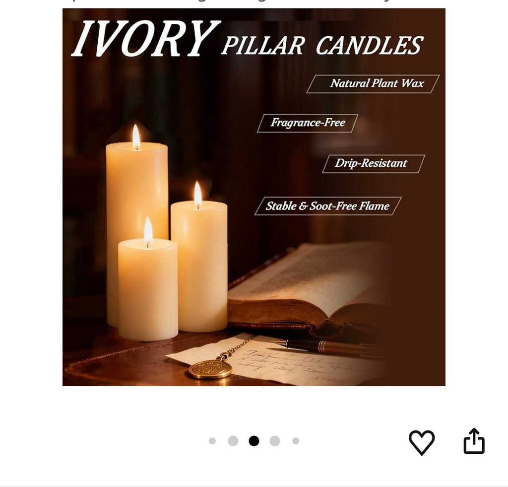 36 pcs scentless candles