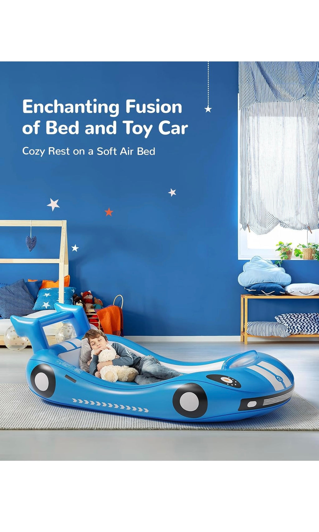 Inflatable toddler travel bed
