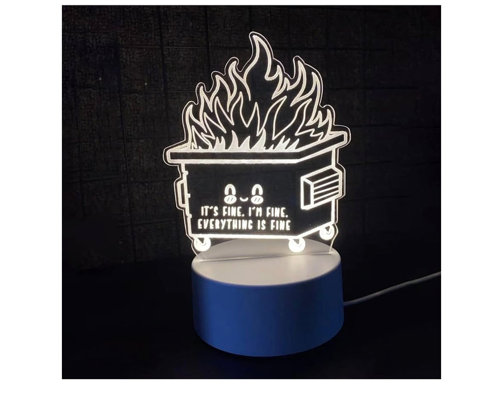 Dumpster fire desk light 12 pcs