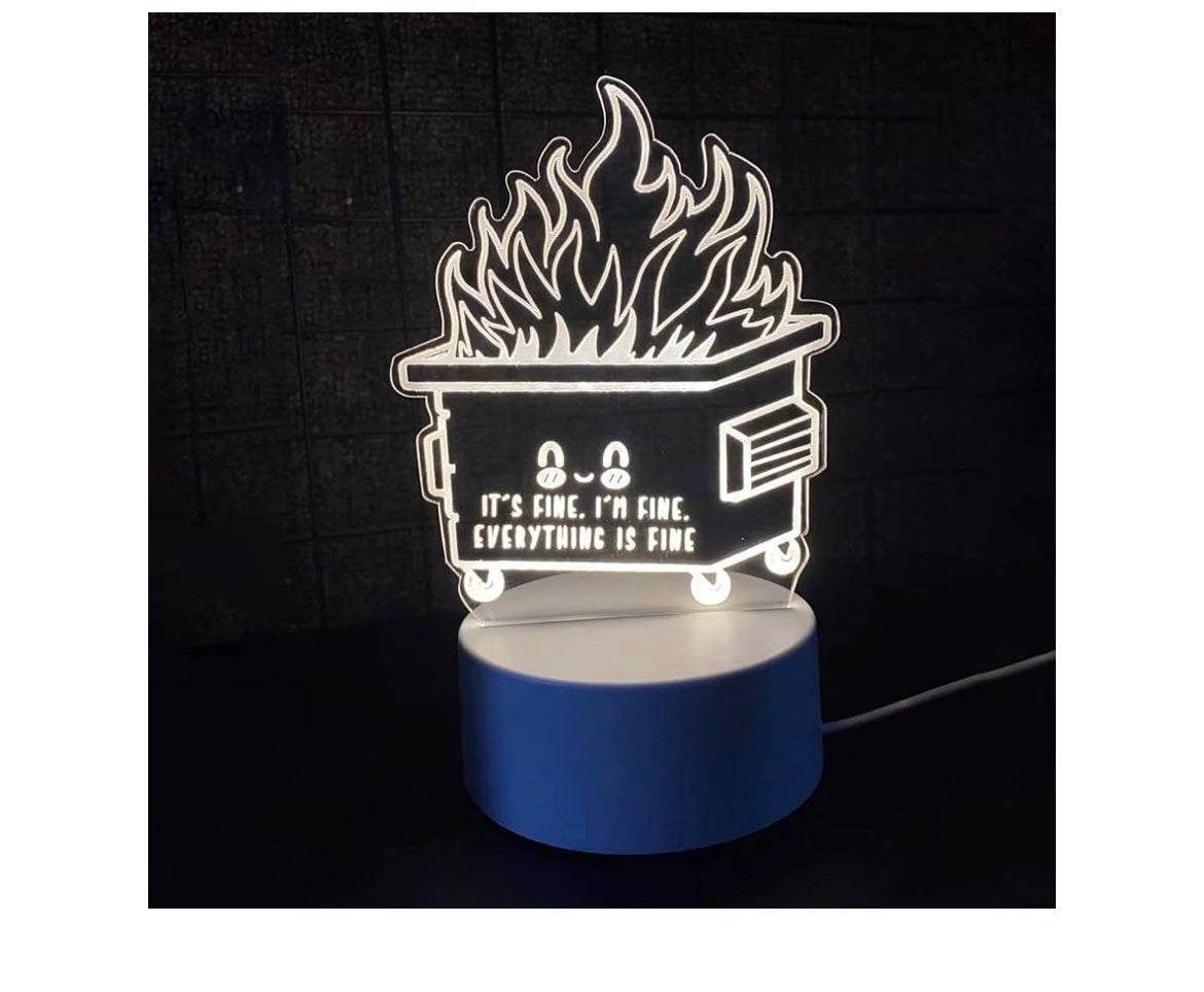 Dumpster fire desk light 12 pcs