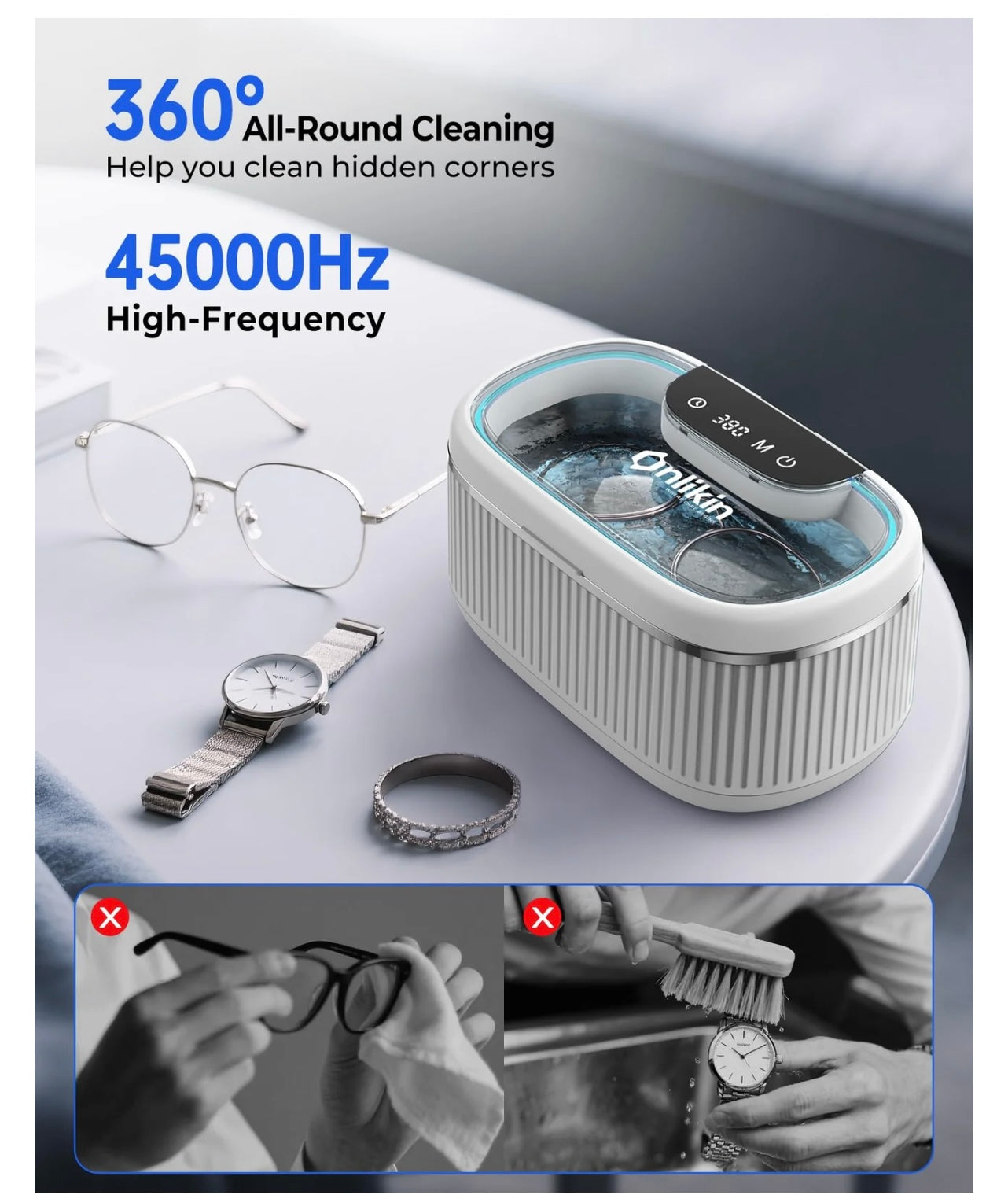 Onlikin 35W Ultrasonic Jewlery Cleaner.