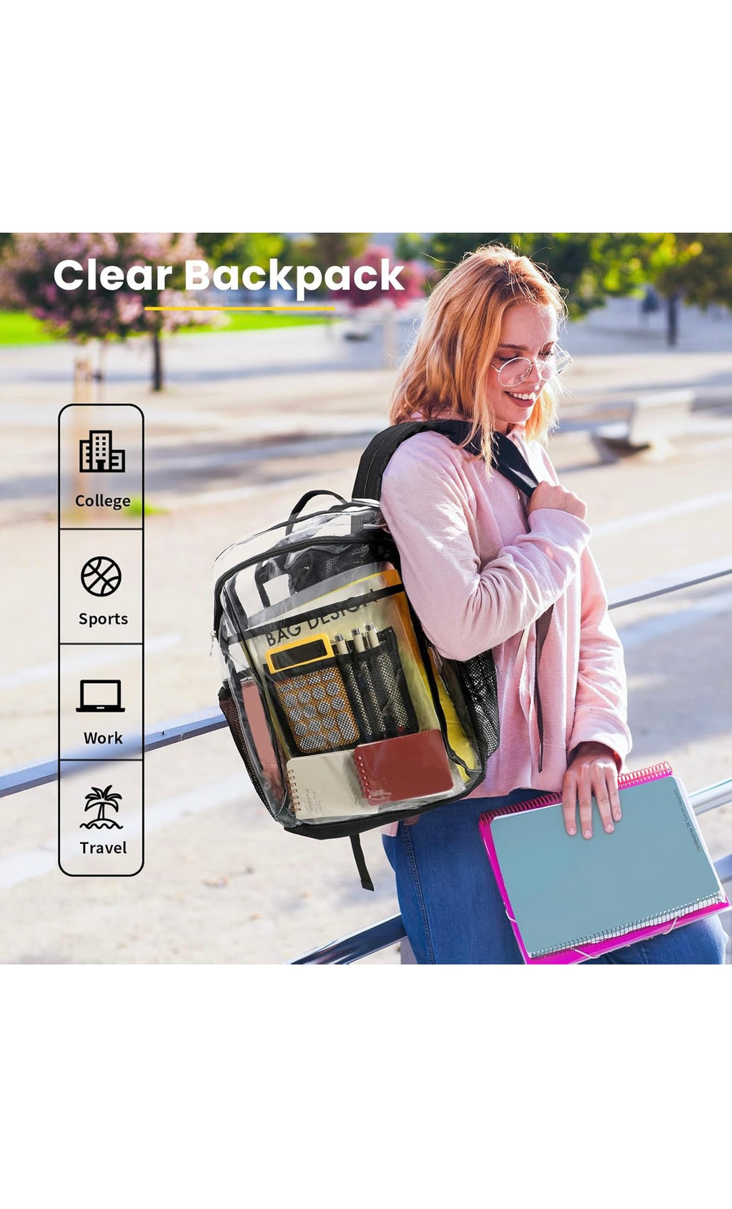 Clear backpack
