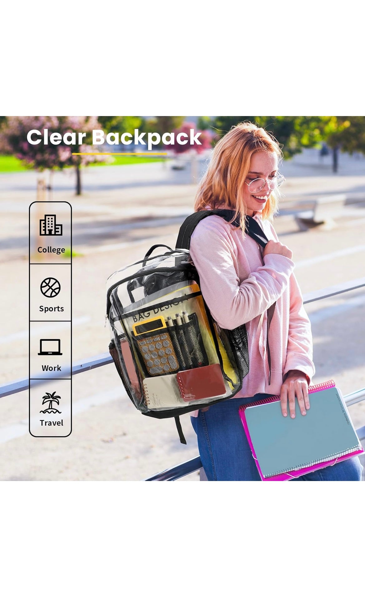 Clear backpack