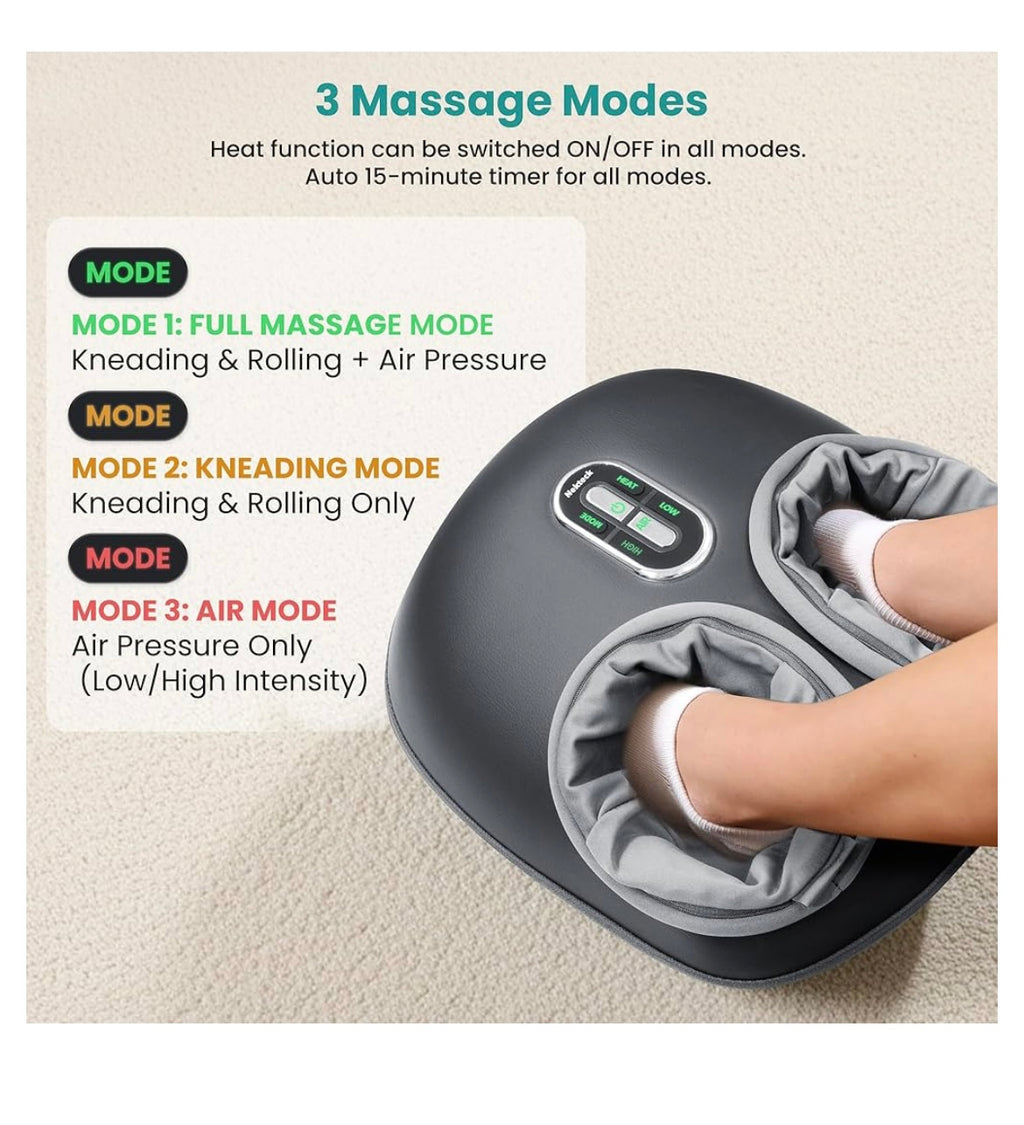 Foot massager with heat