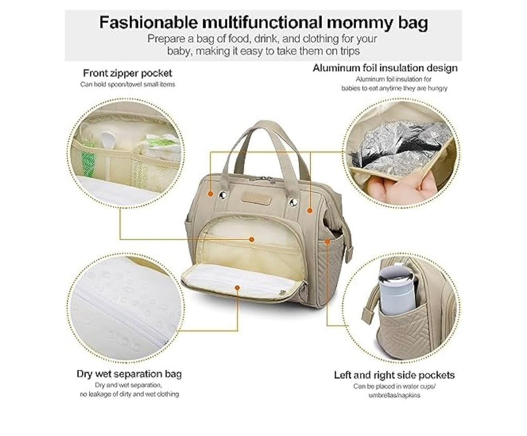 Mini diaper bag backpack