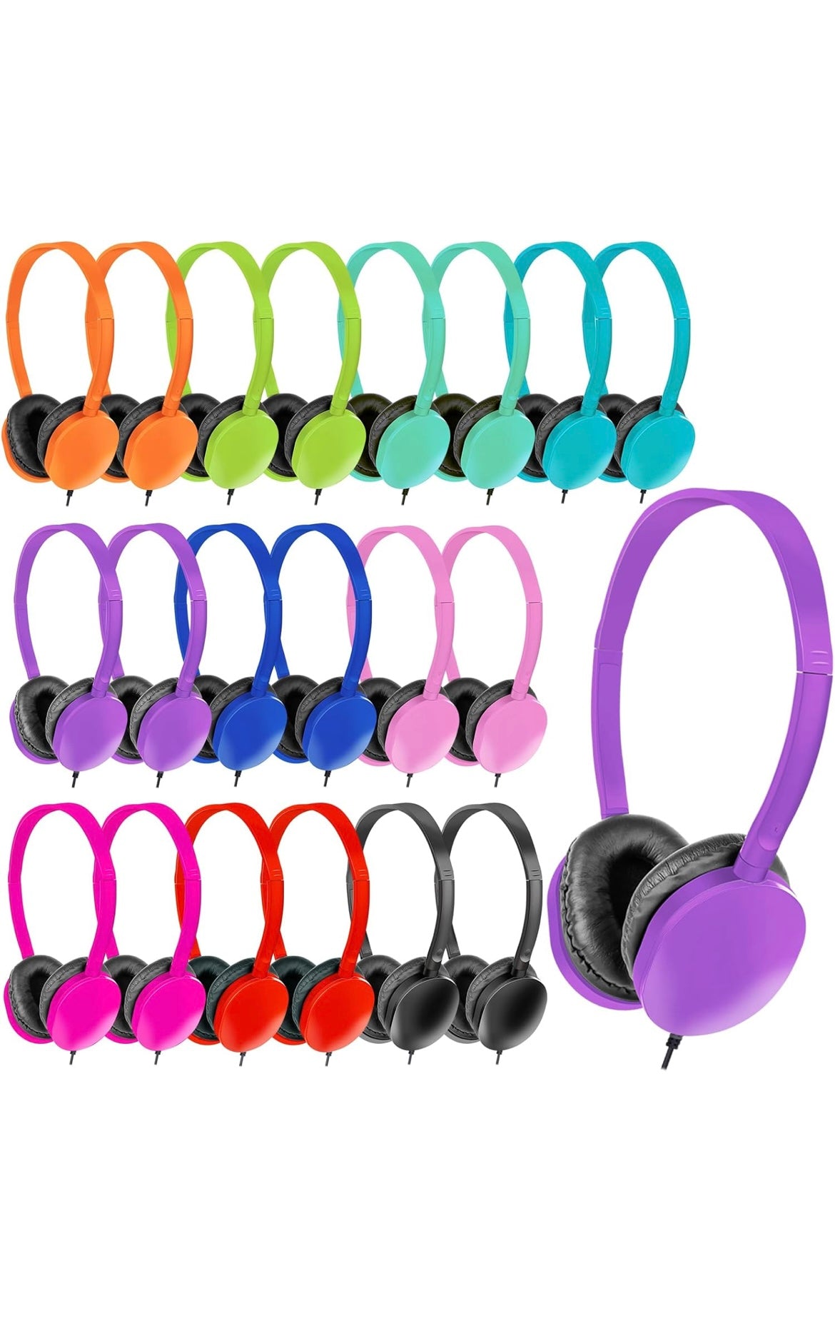 Headphones bulk 30 pack for school students