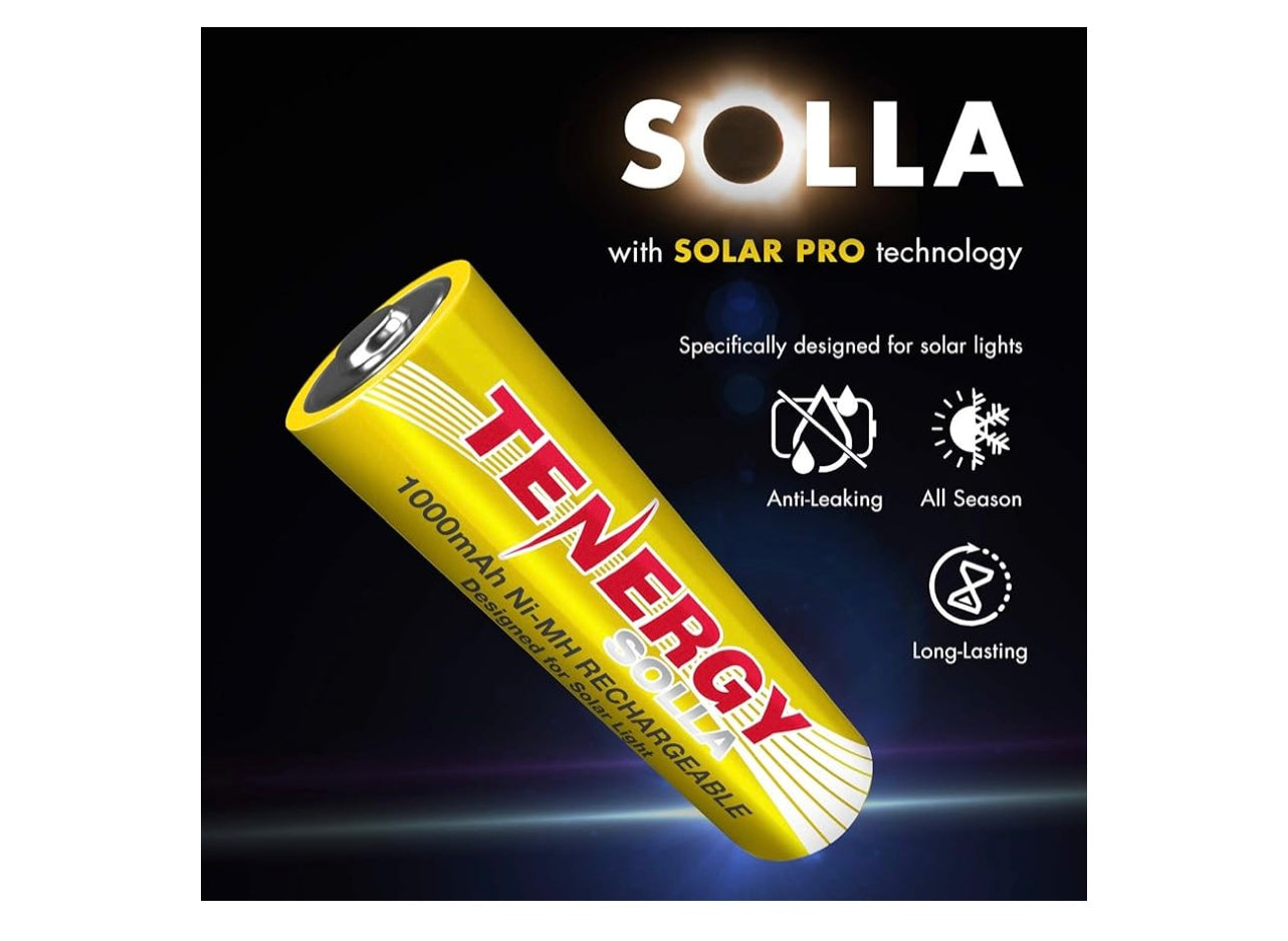 Tenergy Solla Rechargeable Batteries.
