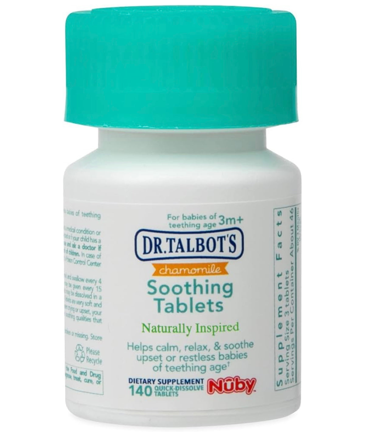 Dr. Talbot's Chamomile Soothing Tablets, Quick Dissolve, 140. Best by 05/2028.