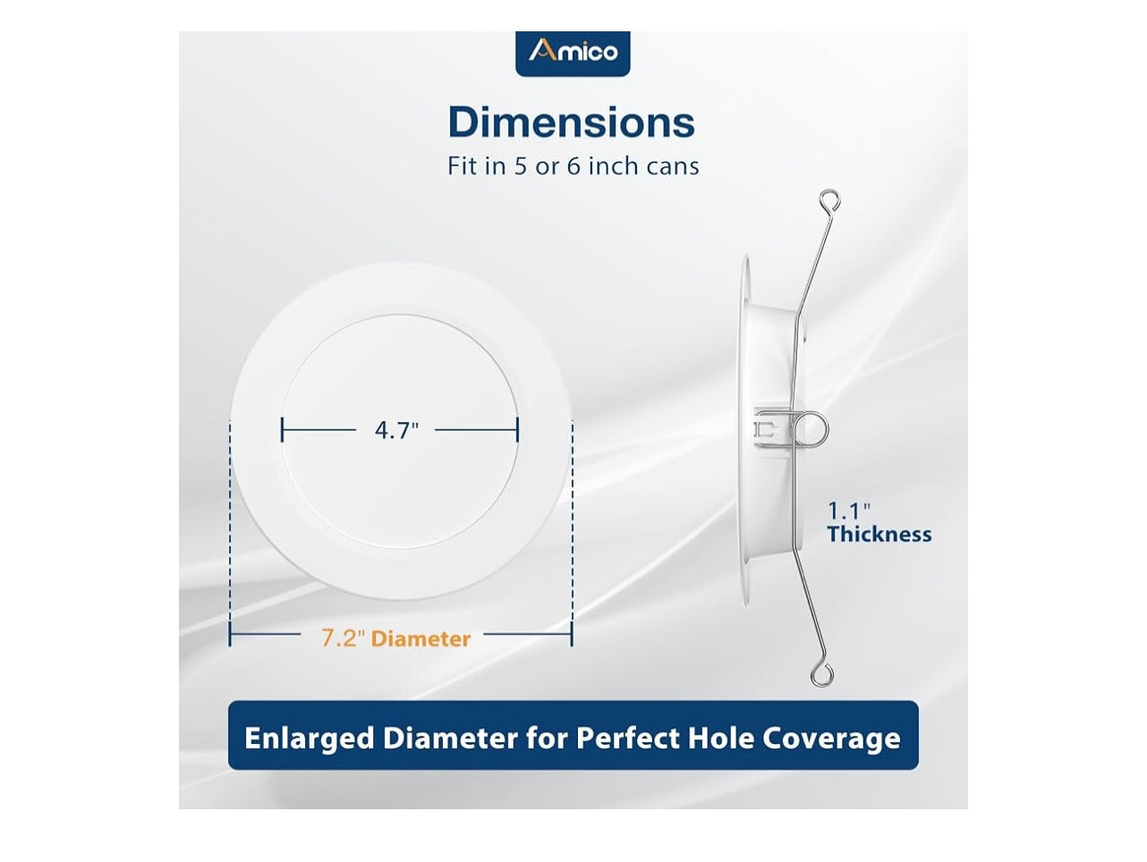 Amico 5/6” LED Recessed Downlights.