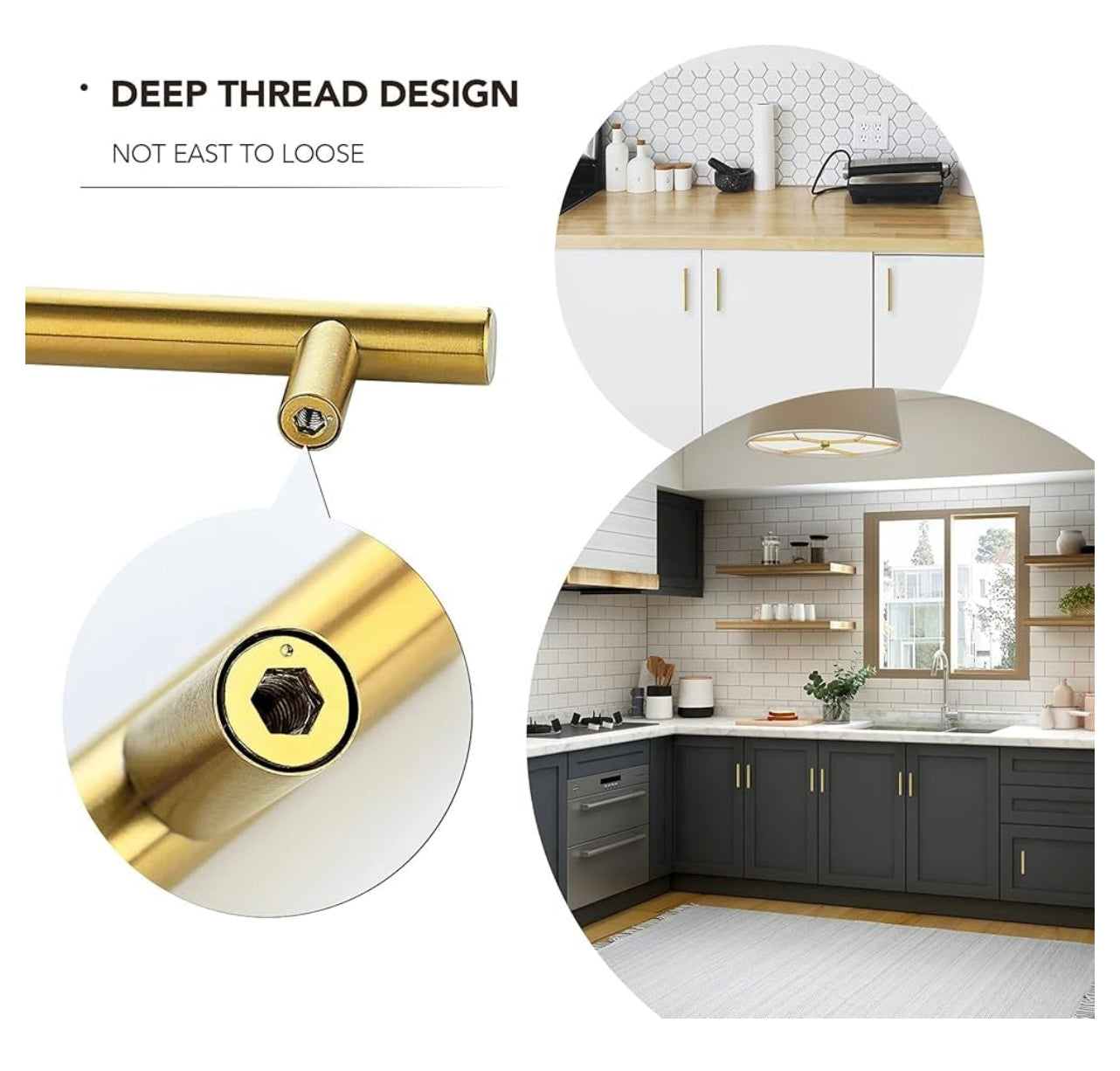 Gold Drawer pulls. Ravine Hardware.
