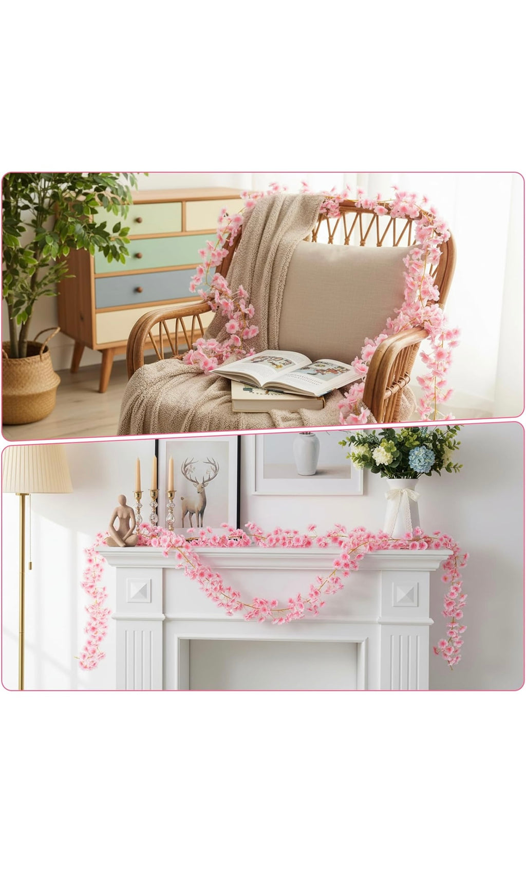 Artificial cherry blossom flower vines
