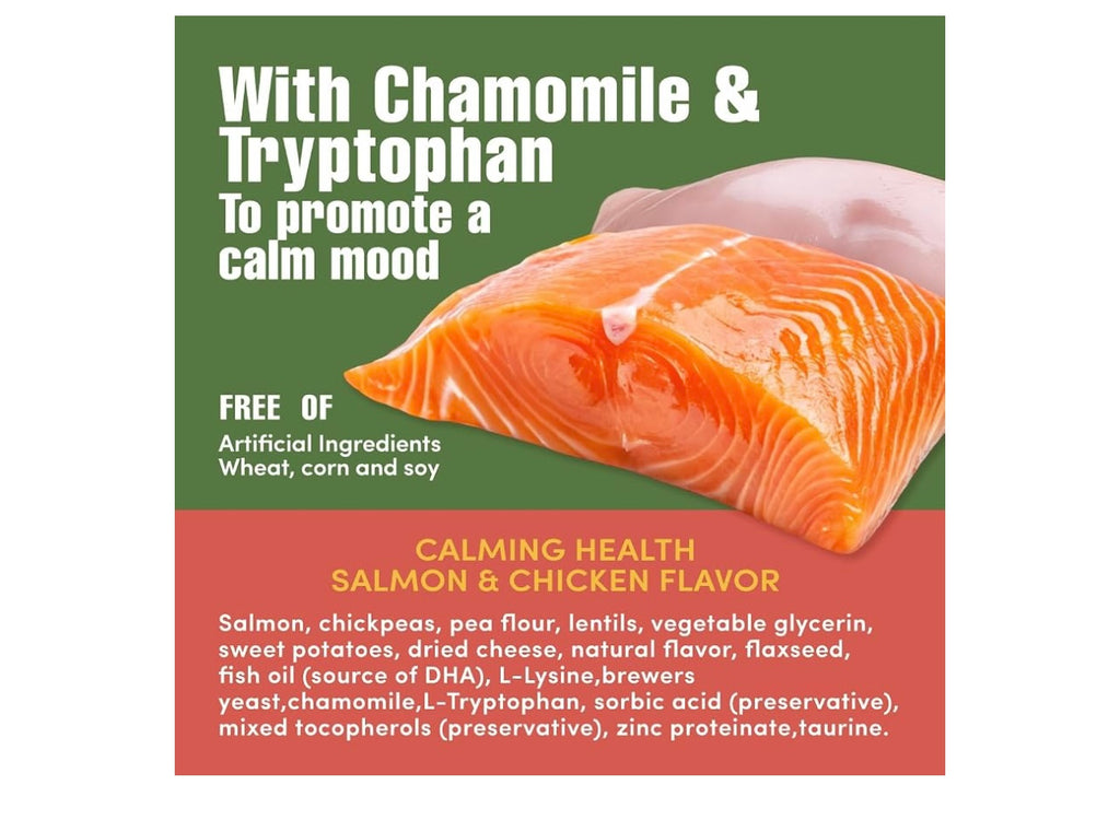 Get Naked Grain-Free Cat Calming Treats, Crunchy Salmon & Cheese Flavor, Feline Anxiety Relief & Stress Control, Calm Cat Treats, Made in USA, 2.5 oz