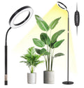 Grow Light with Stand for Indoor Plants, 8" Halo Full Spectrum Grow Light, 68" Height Adjustable Plant Light, Auto Cycle Timer (6/8/12/16H), 5-Level Dimmable, 3 Lighting Modes