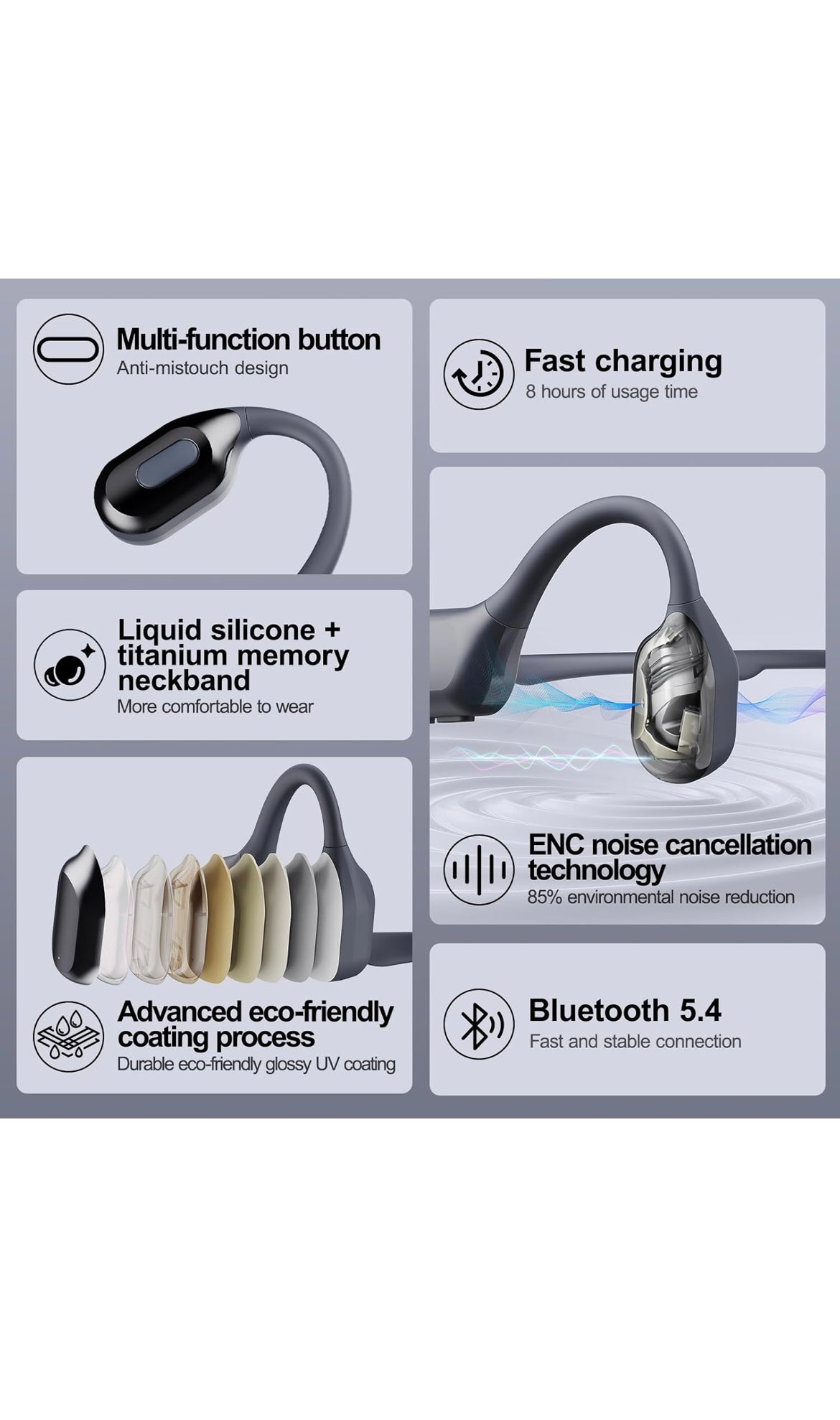 Bone conduction swimming headphones