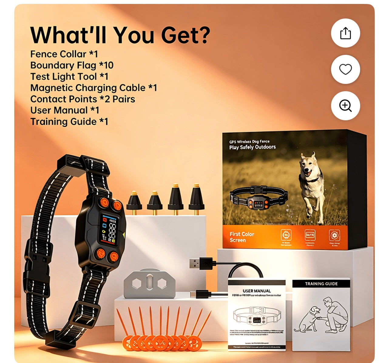 GPS Outdoor Wireless Dog Fence System.