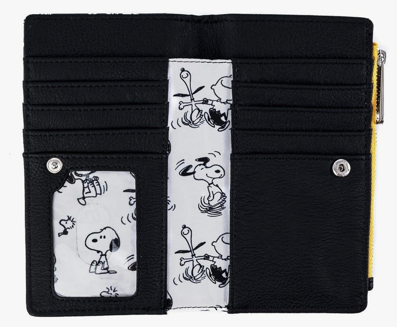 Loungefly Peanuts Snoopy and Woodstock all over print wallet.
