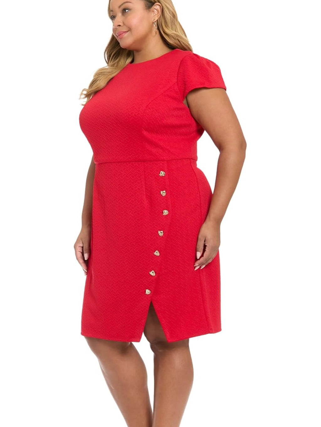 London Times Women's Women's Short Sleeve Round Neck Sheath Dress - Professional Work Dresses for Office
