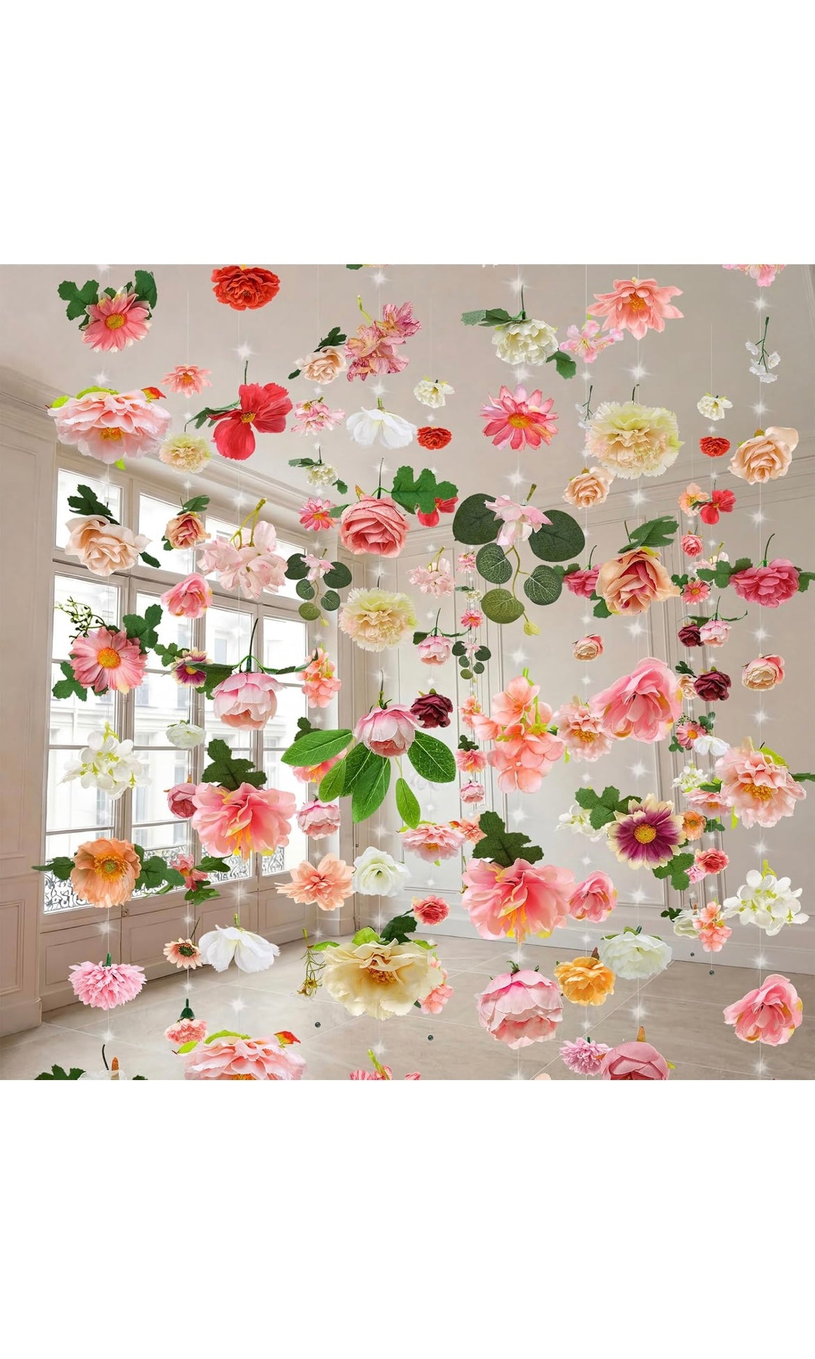 6 pack fake flower garland