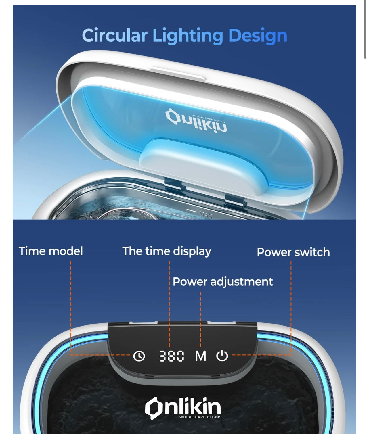 Onlikin 35W Ultrasonic Jewlery Cleaner.