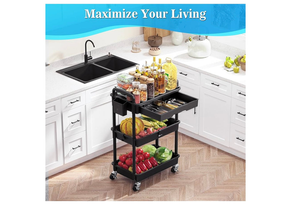 Sunally 3 tier rolling cart.