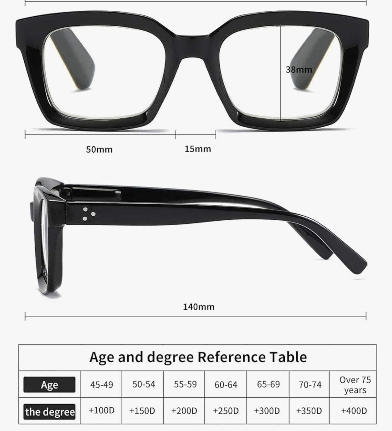 3 Pack Oversize Square Design Reading Glasses for Women, Blue Light Blocking Computer Reader