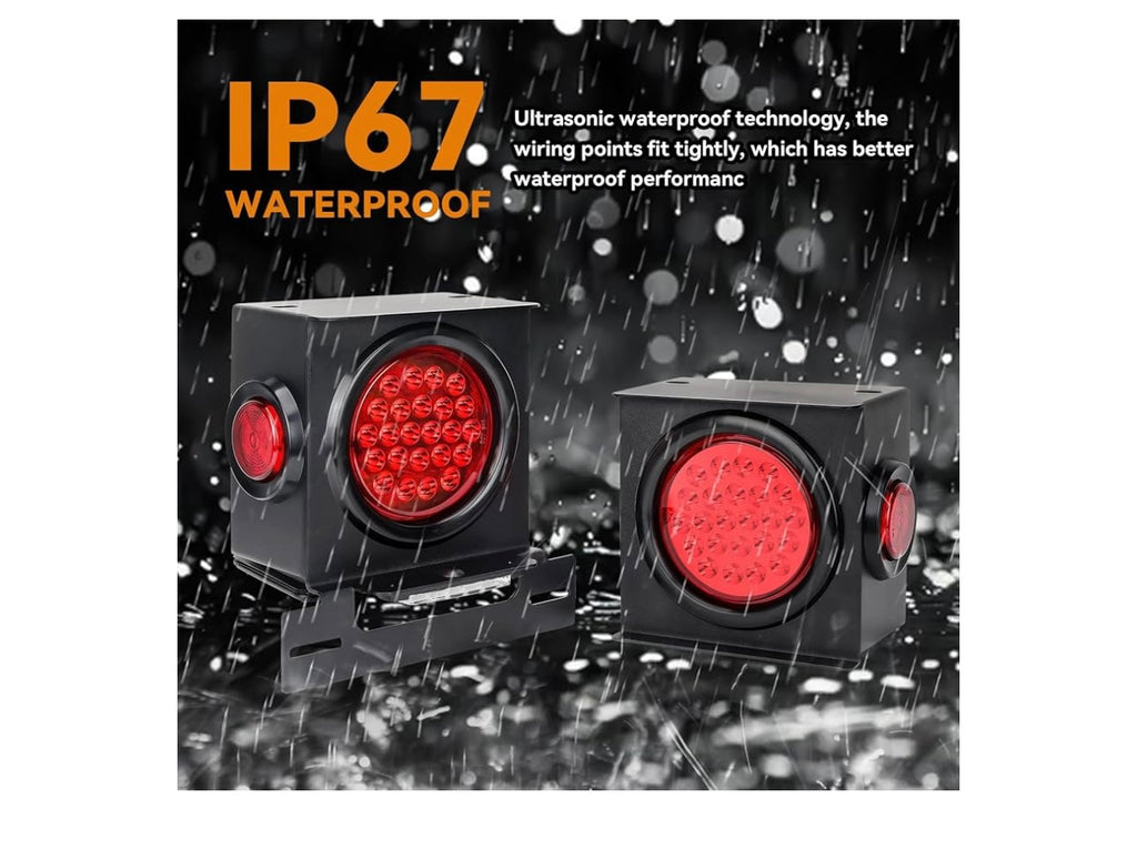 LED Trailer Light Steel Boxes Housing Kit.