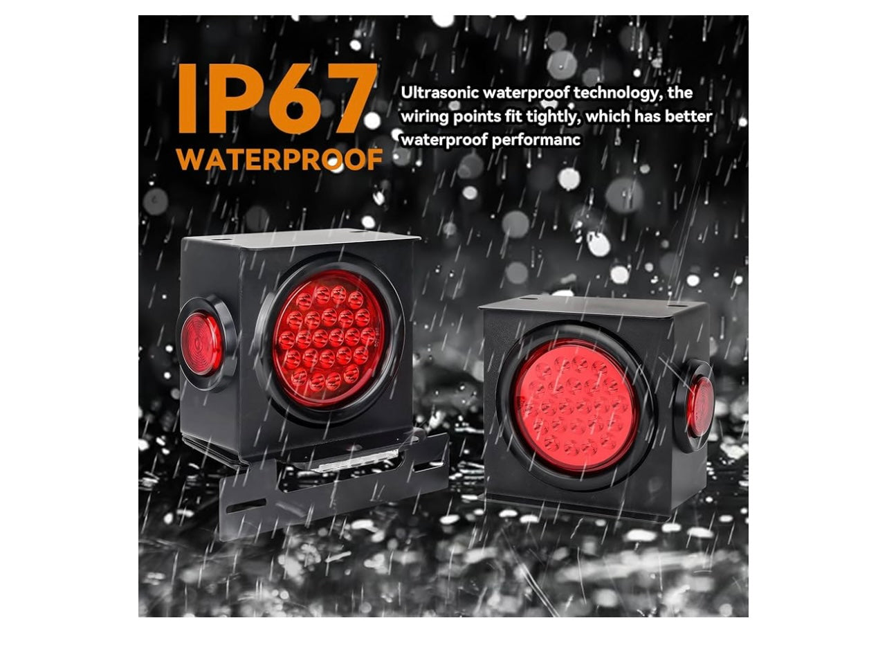 LED Trailer Light Steel Boxes Housing Kit.