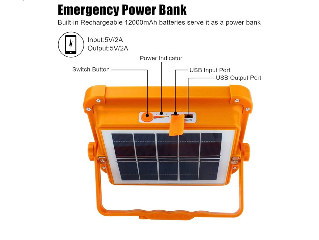 CREATESTAR Solar Portable Camping Light With Stand.