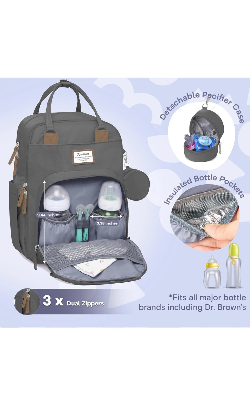 Diaper bag backpack