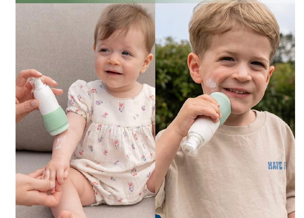 Haakaa Sunscreen Applicator for Kids, Refillable Sunscreen Dispenser with Soft Sponge