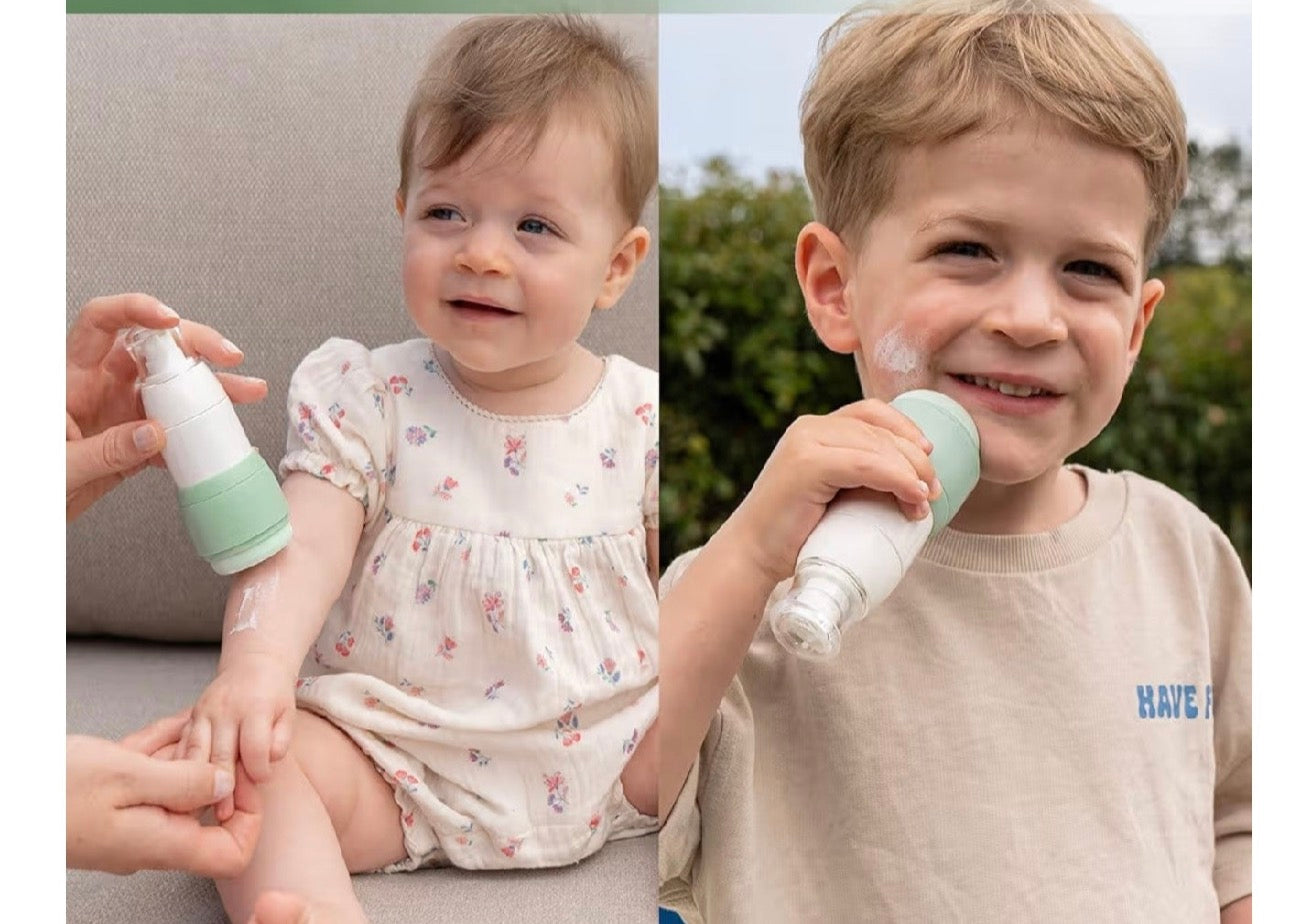 Haakaa Sunscreen Applicator for Kids, Refillable Sunscreen Dispenser with Soft Sponge