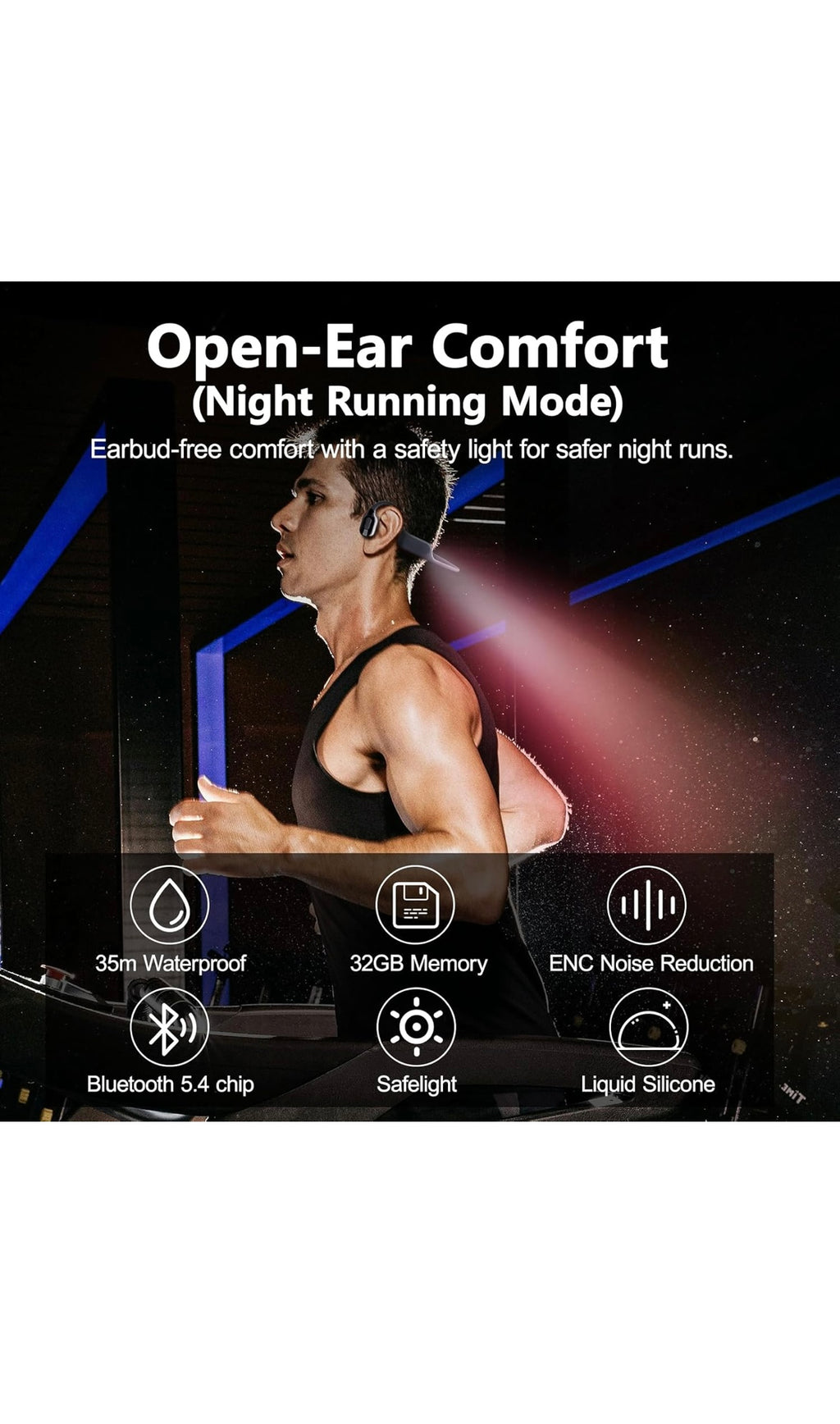 Bone conduction swimming headphones