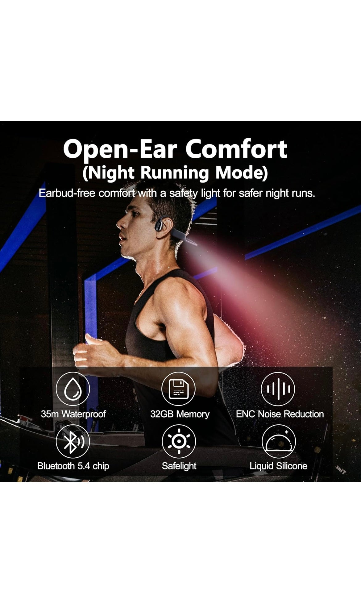 Bone conduction swimming headphones