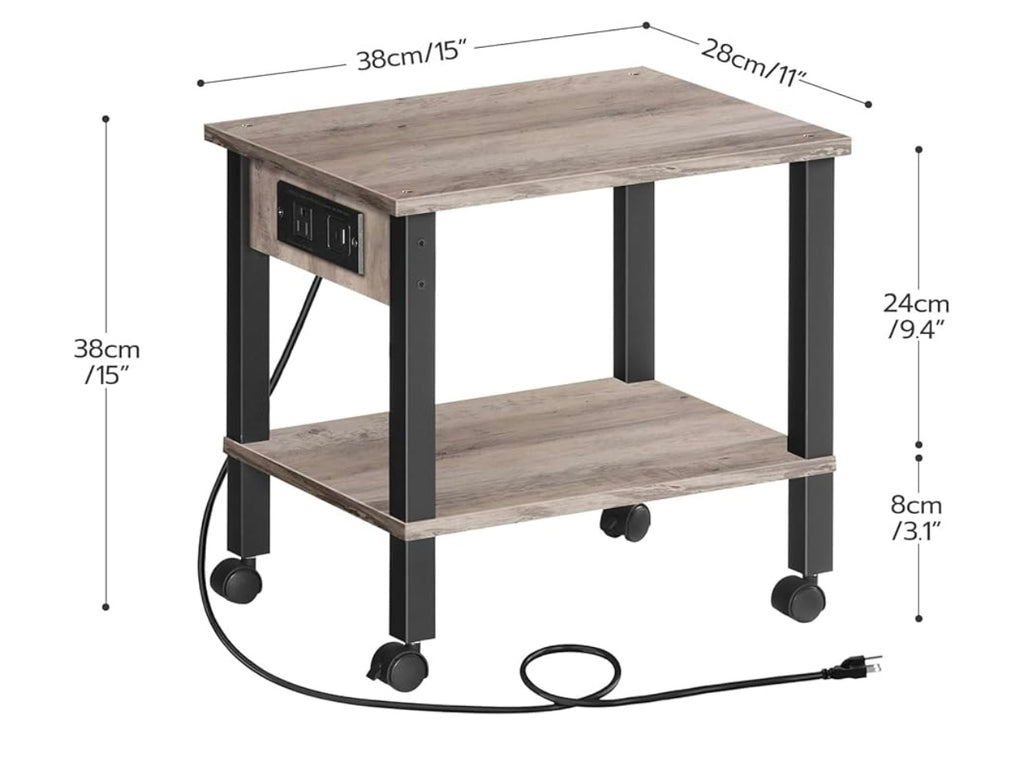 HOOBRO 2-tier Printer Stand With Charging Station.