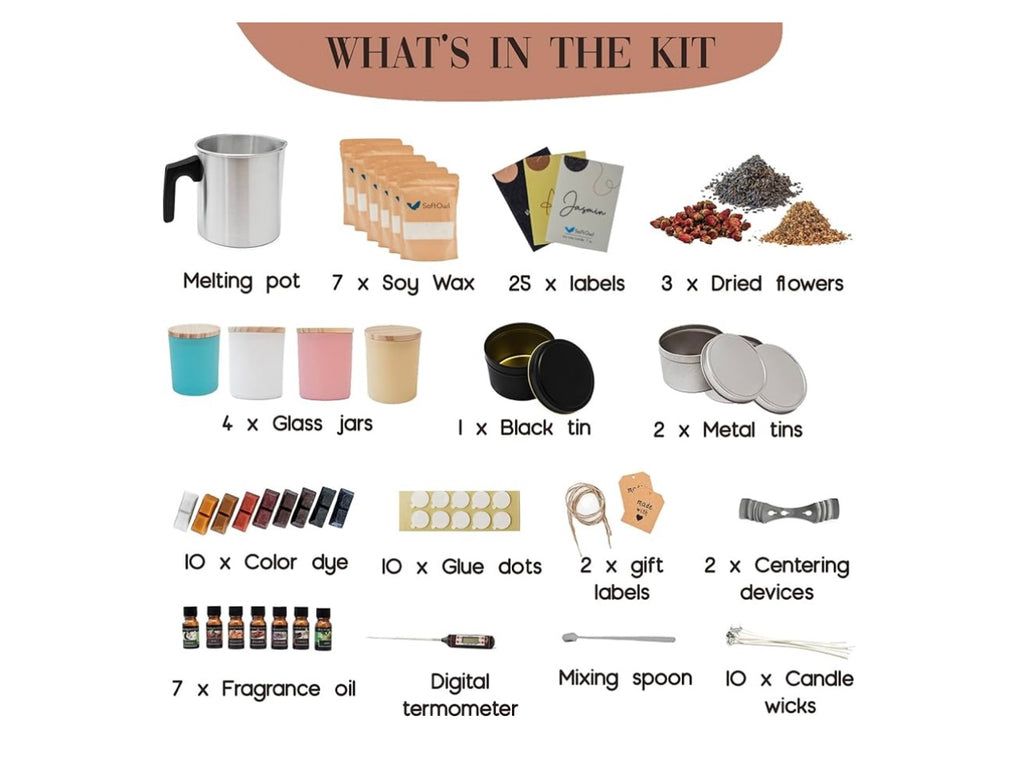Soft Owl Candle Making Kit.