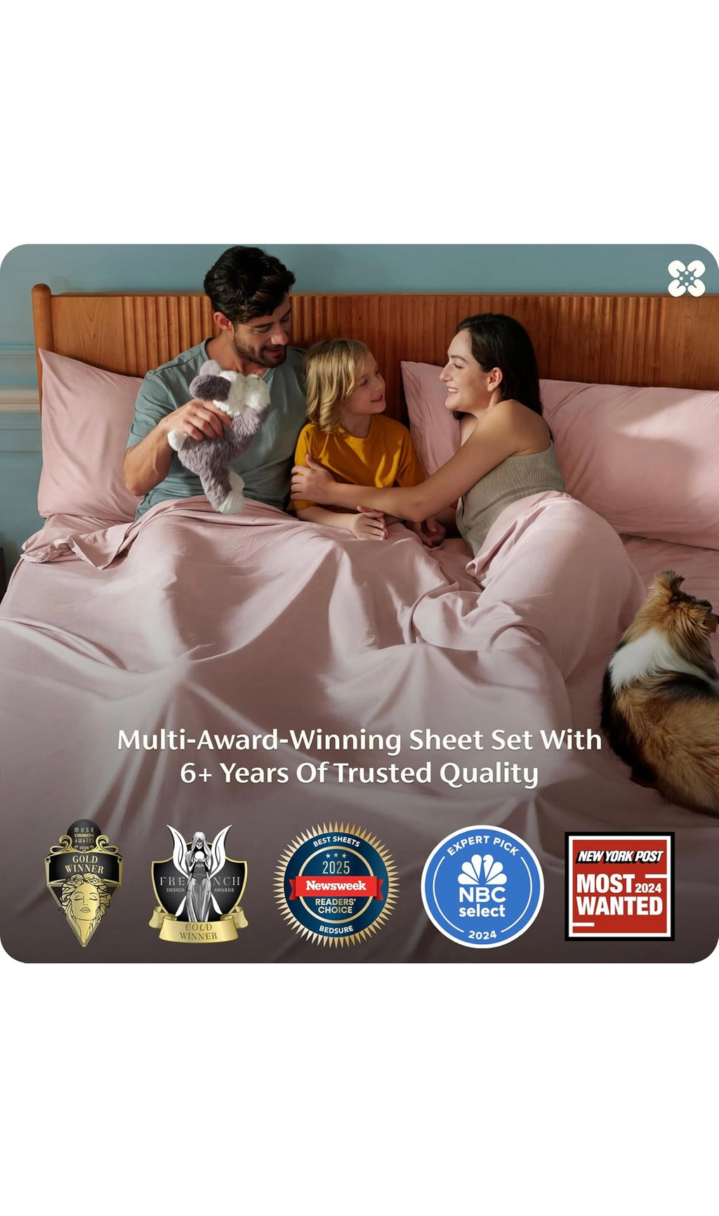 Bedsure queen sheet set pink