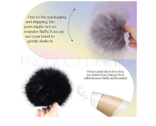 6 inch large fur Pom Pom balls for hats