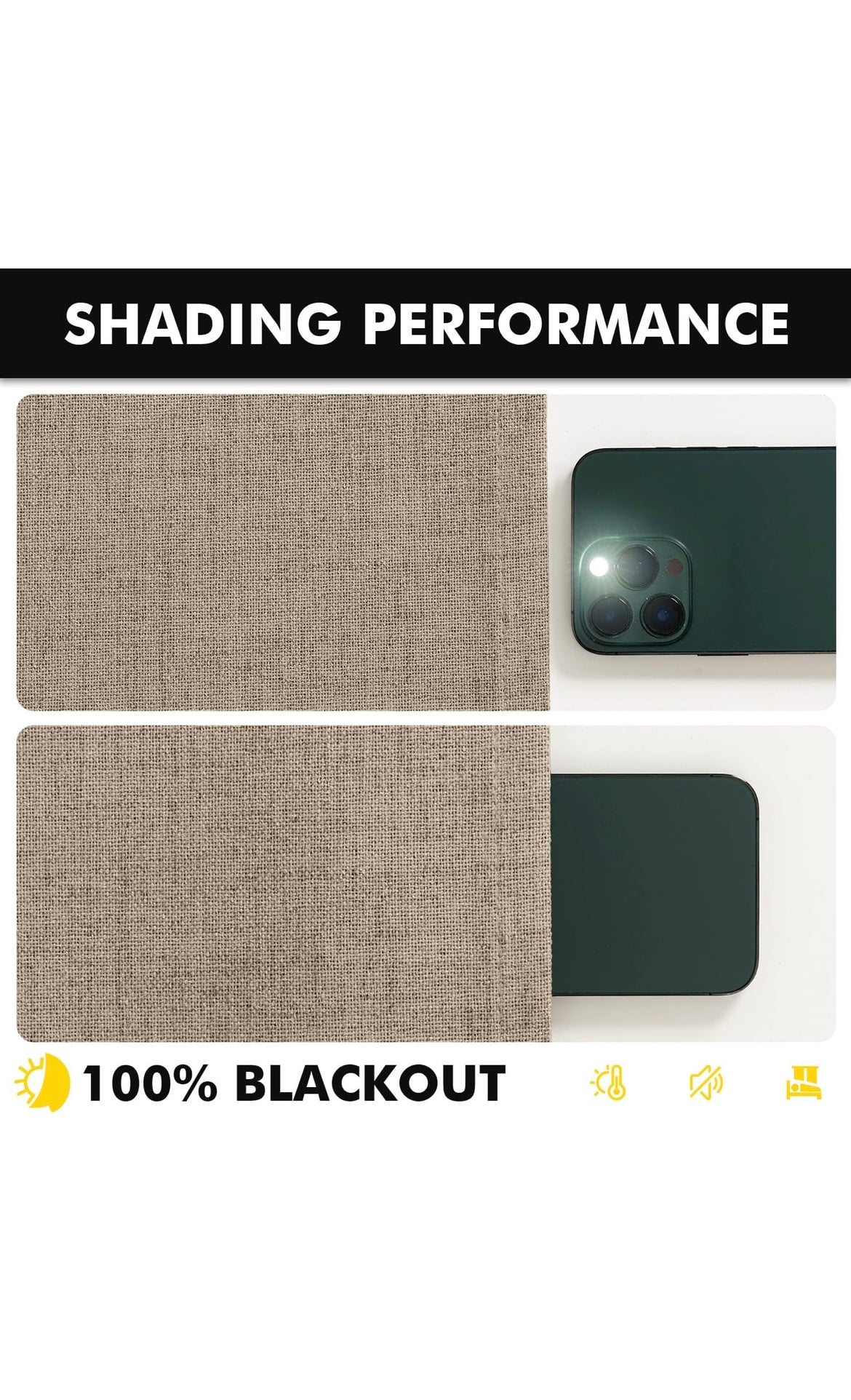 Blackout linen curtains