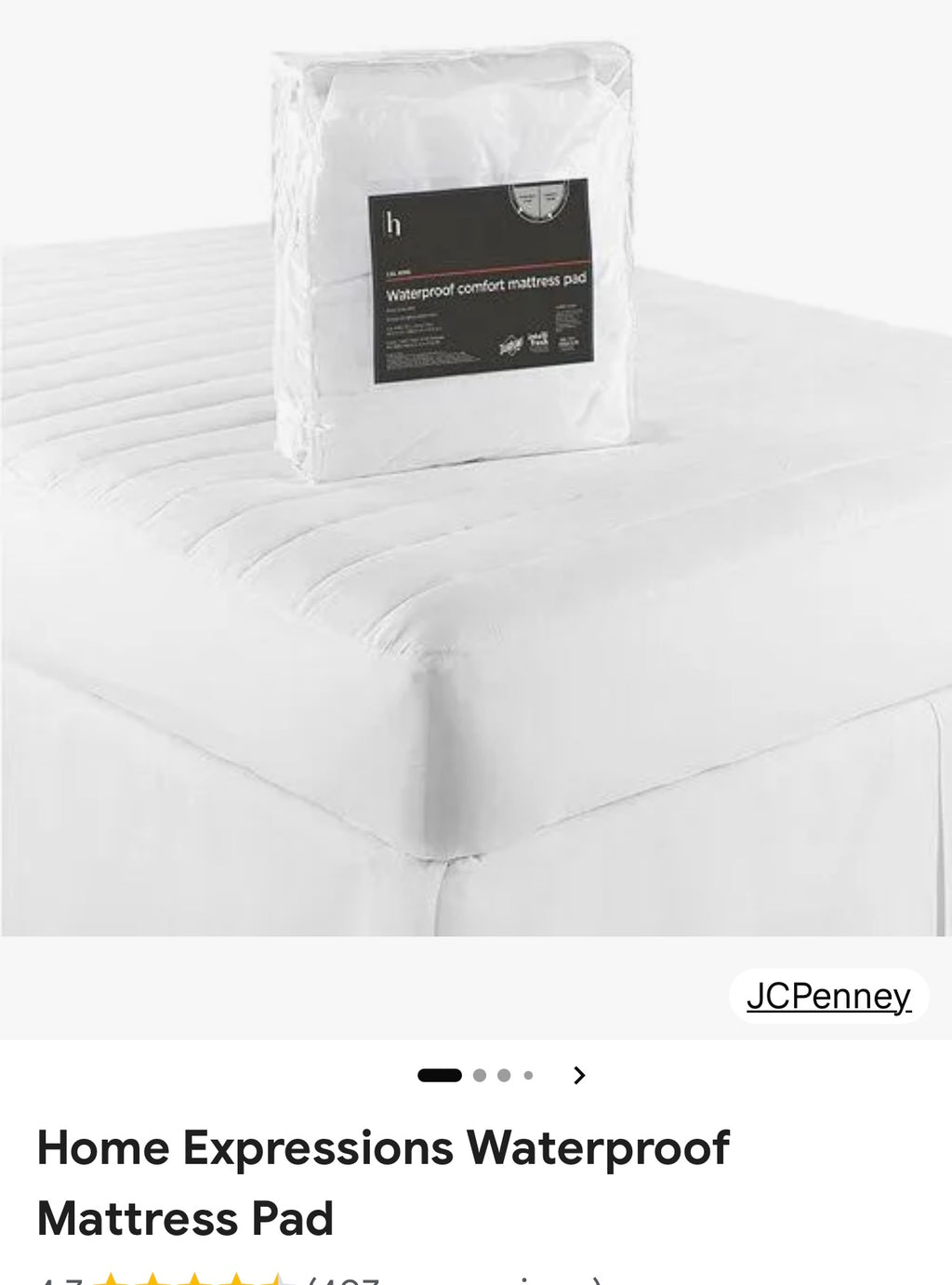 HOME Twin Waterproof comfort Mattress pad