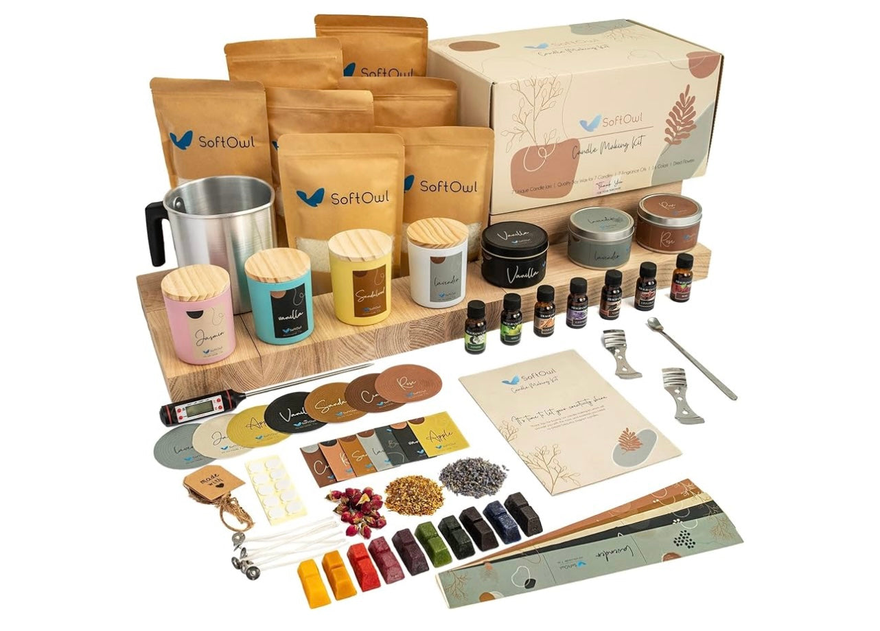 Soft Owl Candle Making Kit.