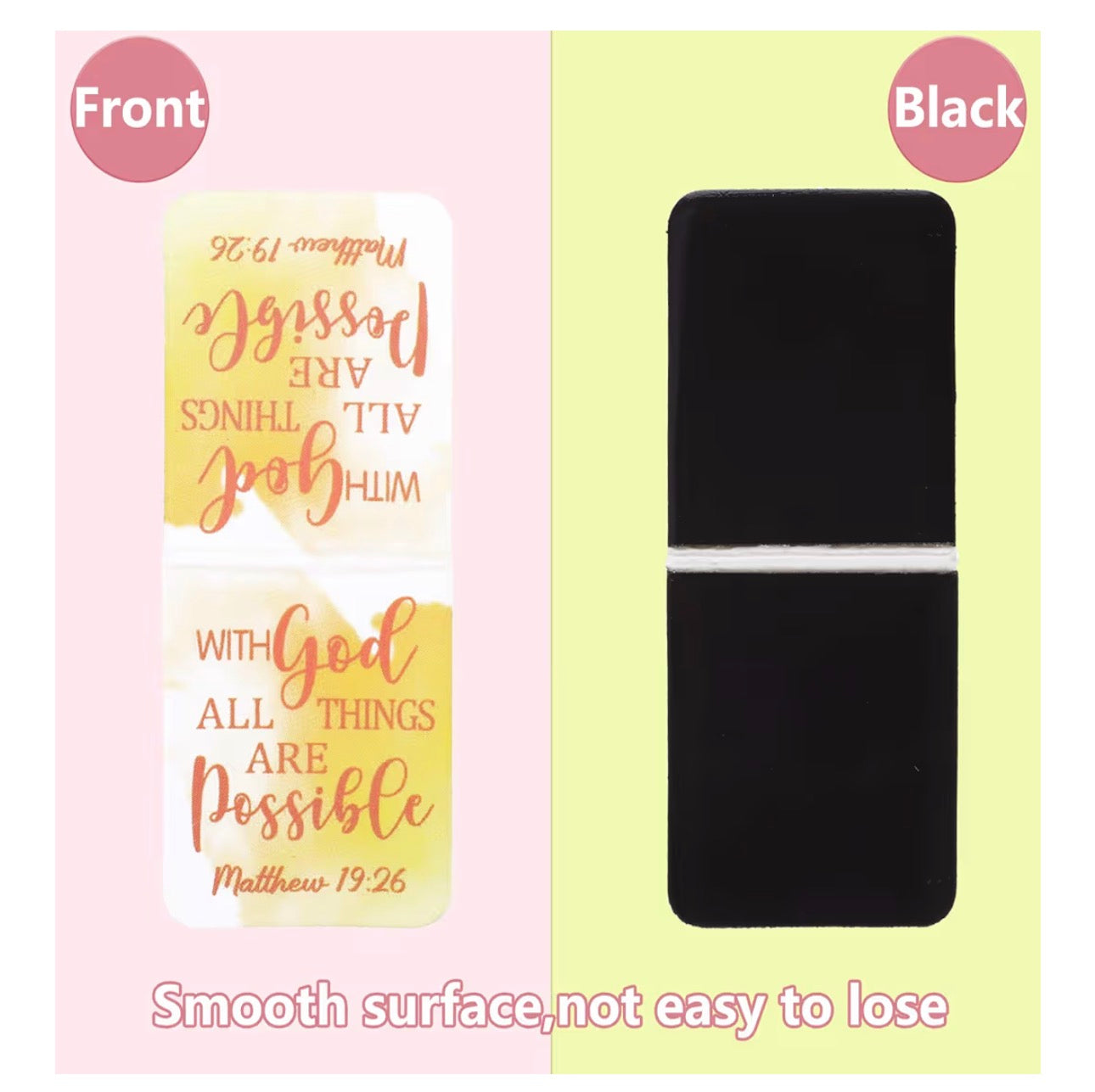 96 Pieces Bible Verse Magnetic Bookmarks 16 Styles Christian Magnet Book Markers Inspirational Motivational Encouraging Magnetic Page Clip for Women Men School Office Supplies