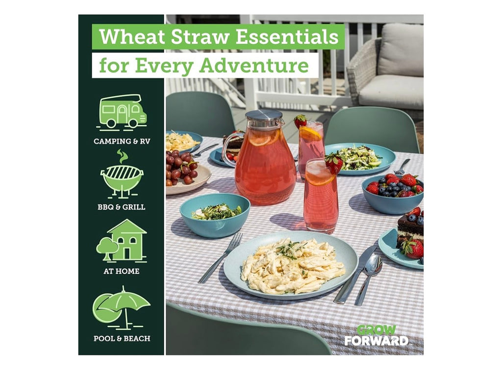 Grow Forward Wheat Straw Dinnerware Set.