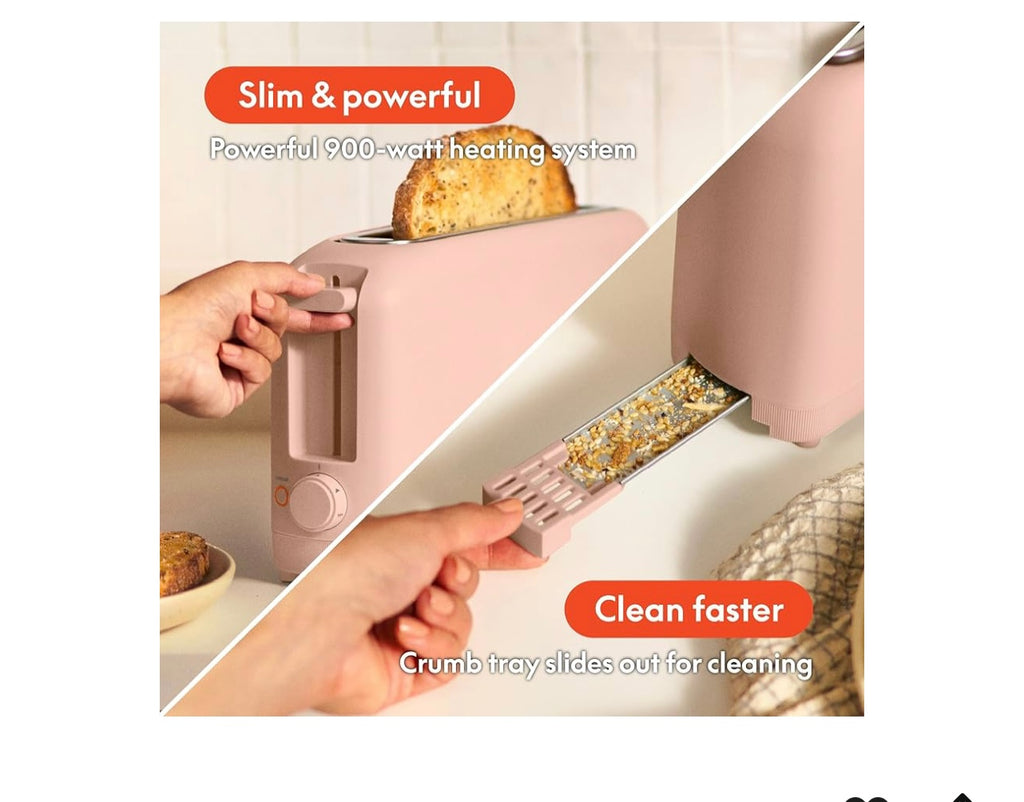 Bella 2-Slice Slim Toaster. Color Plum.