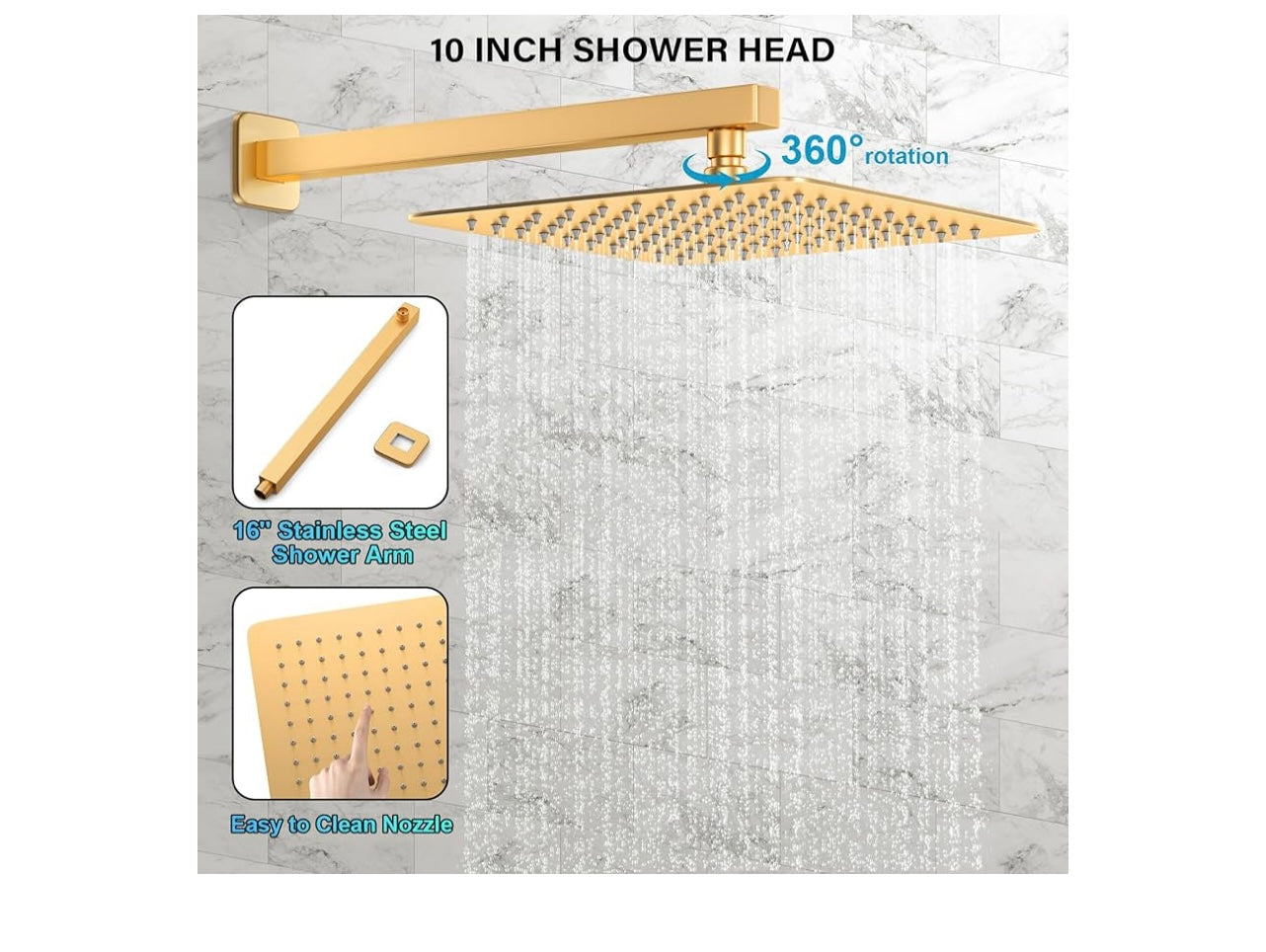 FPXRNG Gold Shower Faucet Set