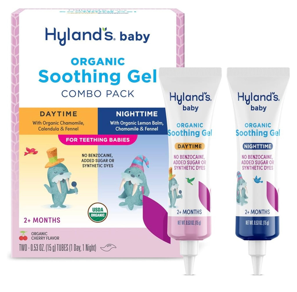 Hyland's Baby Soothing Gel for Teething Babies, Organic, Day/Night 2-Pack. Exp April 2028.