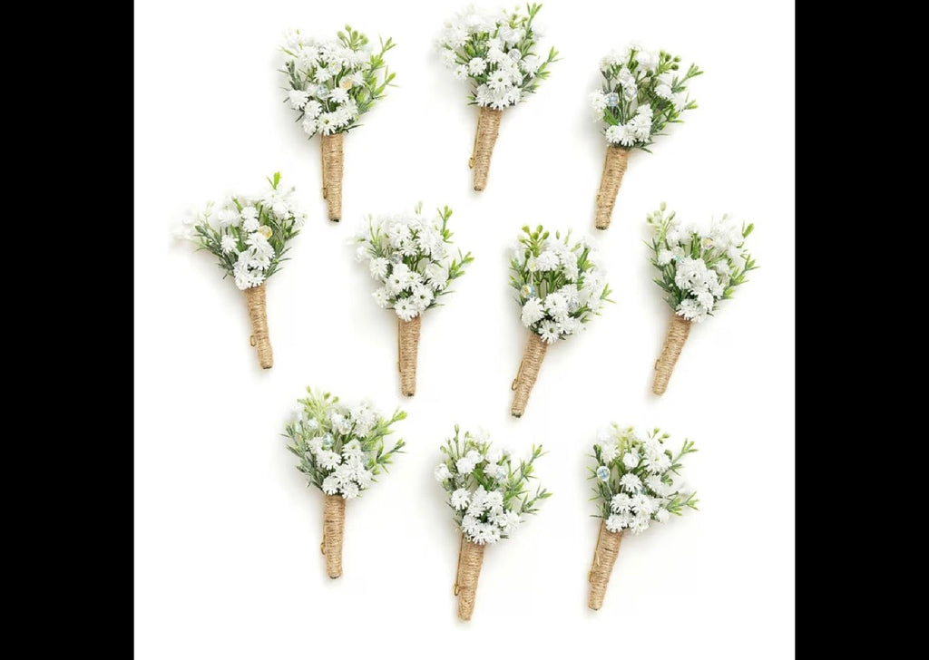 Ling's Boutonniere 10pcs (White)