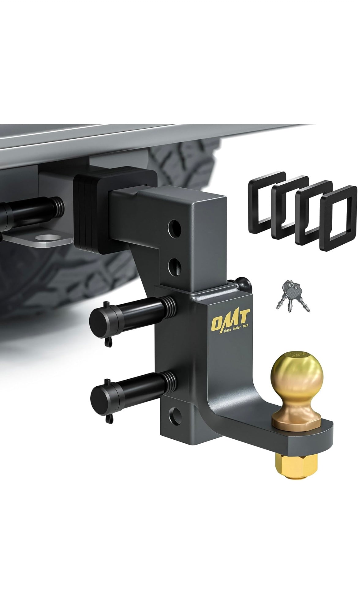 Trailer hitch ball mount