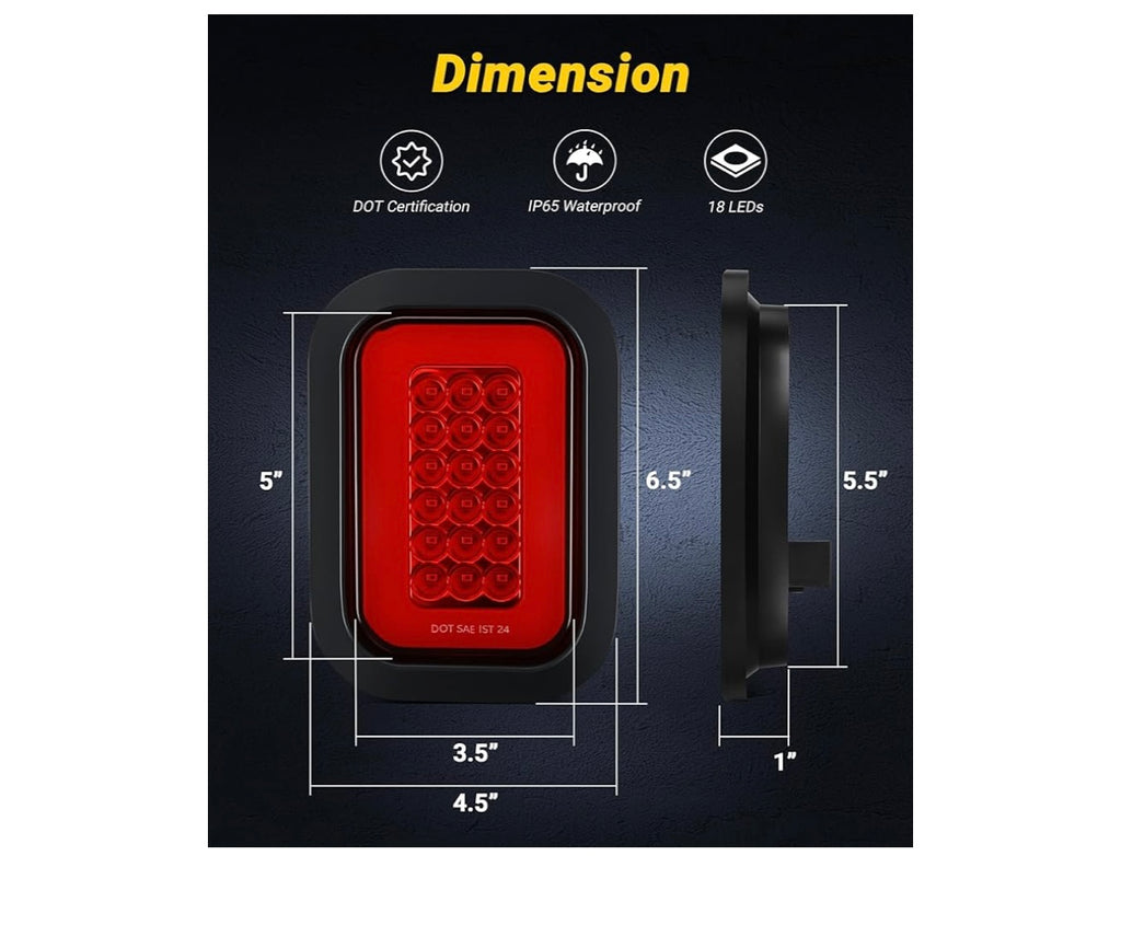 Rectangle led brake lights