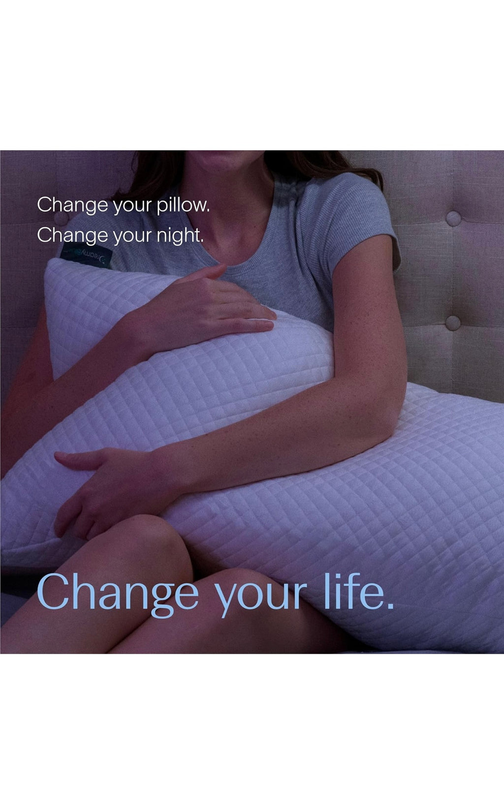 Dreamy blue signature pillow